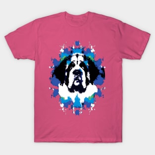 Saint Bernard Bernhardiner Mural Spray Paint Print Artwork T-Shirt